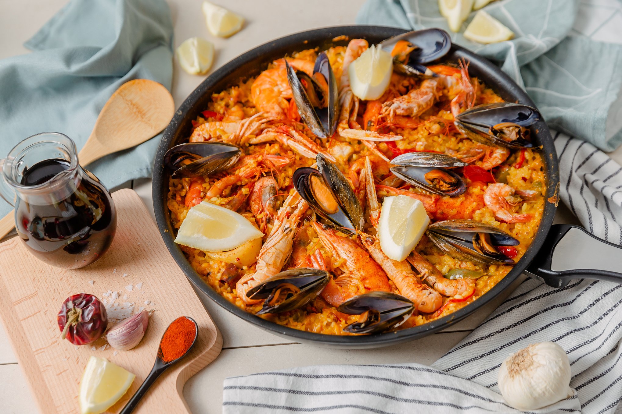 Seafood Paella in a Pan